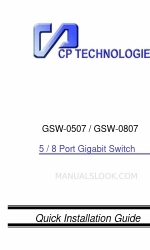 CP TECHNOLOGIES GSW-0507 クイック・インストール・マニュアル