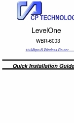 CP TECHNOLOGIES WBR-6003 クイック・インストール・マニュアル