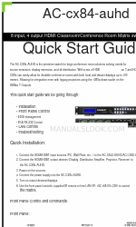 AVPro Edge ConferX AC-CX84-AUHD Quick Start Manual