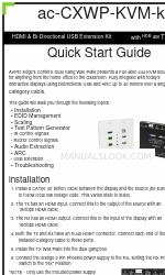 AVPro Edge AC-CXWP-KVM-KIT Manual de inicio rápido