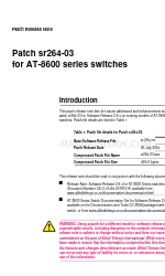 Allied Telesis AT-8600 Series Nota di rilascio