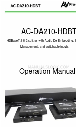 AVProConnect AC-DA210-HDBT Посібник з експлуатації