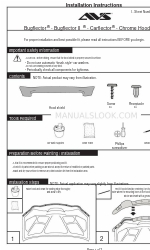 AVS Chrome Hood Shield Інструкція з монтажу