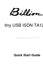 Billion USB ISDN TA128 USBTAQG Hızlı Başlangıç Kılavuzu