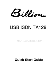 Billion USB ISDN TA128 USBTAQG Hızlı Başlangıç Kılavuzu