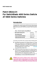 Allied Telesis Patch SB244-01 Nota de lançamento