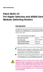 Allied Telesis Rapier AR 800 Series Freigabemitteilung