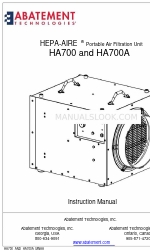 ABATEMENT HEPA-AIRE HA700 Instruction Manual