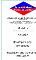 Avsl CSM660 Installations- und Betriebsanleitung