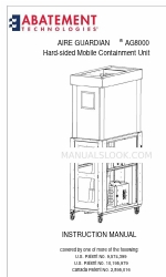 Abatement Technologies AIRE GUARDIAN AG8000 Manual de instruções