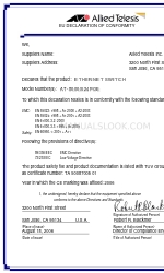 Allied Telesis AT-8000C Dichiarazione di conformità