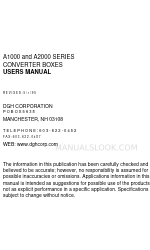 DGH A2000 series Manual do utilizador