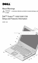 Dell 1720 - Vostro - Core 2 Duo 2.2 GHz 설정 및 기능 매뉴얼