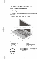 Dell Vostro 3550 Informations sur l'installation et les caractéristiques