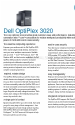 Dell OptiPlex 3020 Especificaciones