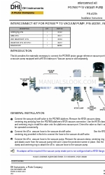 DH Instruments PG7600 VACUUM PUMP インストレーション・インストラクション