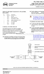 DH Instruments PK-7600-VAC-VENT インストレーション・インストラクション