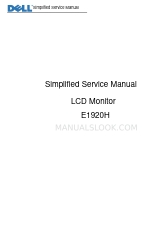 Dell E1920H Simplified Service Manual