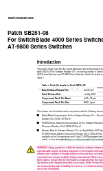 Allied Telesis SB251-08 Catatan Rilis