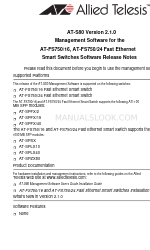 Allied Telesis WebSmart AT-FS750/16 Notes de mise à jour