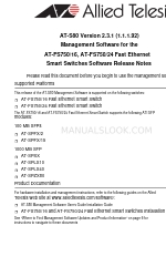 Allied Telesis WebSmart AT-FS750/16 Notes de mise à jour