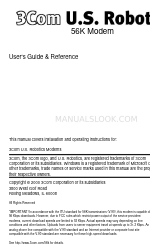 3 Com U.S. Robotics 56K SERIAL CONTROLLER FAXMODEM Manuel de l'utilisateur et référence