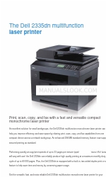 Dell 2335dn - Multifunction Monochrome Laser Printer B/W Teknik Özellikler