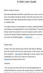 EarthPulse E-Stim Manuel de l'utilisateur