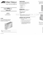 Allied Telesis AT-PWR11 Instrukcja instalacji