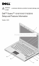 Dell Vostro 1710 Manual de configuração e características