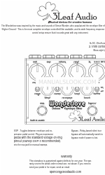 3 Leaf Audio Wonderlove Manuel de démarrage rapide