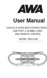 AWA BDU125K Manual do utilizador