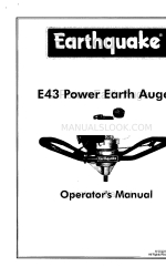 EarthQuake E43 earth auger powerhead 운영자 매뉴얼