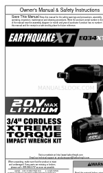 EARTHQUAKE XT EQ34XT-20V Manual del usuario e instrucciones de seguridad