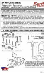 EarthWay 2170 Assembly And Operating Instructions Manual