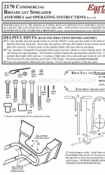 EarthWay 2170 Assembly And Operating Instructions Manual