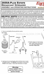 EarthWay 2600A-Plus Estate Assembly And Operating Instructions Manual