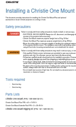 Christie 140-117100-01 Instalación de