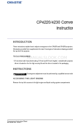 Christie CP4220 Instructieblad