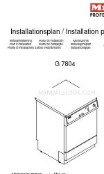 Miele G 7804 Plan d'installation