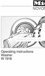 Miele W 1918A WASHING MACHINE Operating Instructions Manual