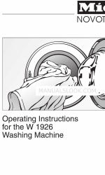 Miele W 1926  WASHING MACHINE - OPERATING Operating Instructions Manual