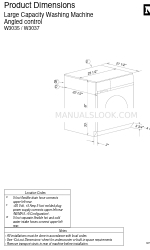 Miele W 3035 Dimensões do produto