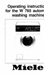 Miele W765 - Manual de instrucciones