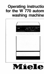 Miele W770 - Betriebshandbuch