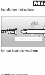 Miele G 349 Plus Installation Instructions Manual