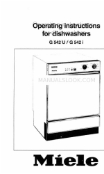 Miele G 542 i Operating Instructions Manual