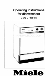 Miele G 542 U Panduan Petunjuk Pengoperasian