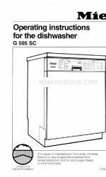 Miele G 595 SC Operating Instructions Manual