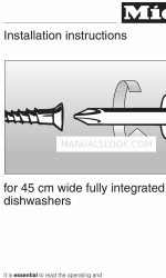 Miele G 603 Installation Instructions Manual